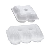100PCS Disposable Food Containers 4 or 6 Grid Takeaway Meal Boxes