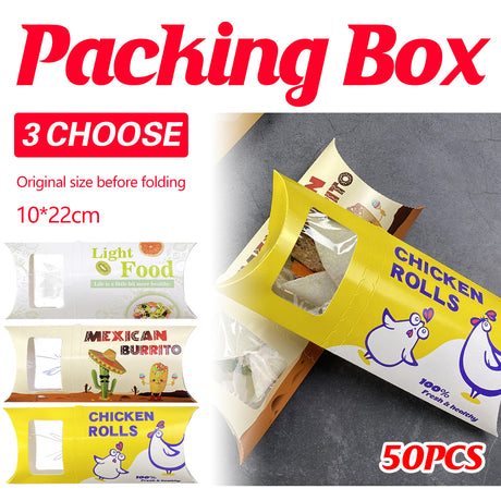 Baking Meat Roll Takeaway Containers Food-Safe Leak Proof 50PCS