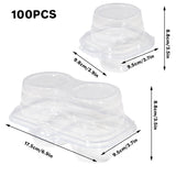 Transparent Cupcake Boxes Containers 100PCS