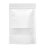 100PCS Kraft Paper Bags with Clear Window Zip Lock Stand-Up Packaging
