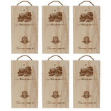 Red Wine Wooden Gift Box 6PCS Pull-out