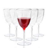 8pcs 210ml Plastic Twill Wine Glasses for Party Bar
