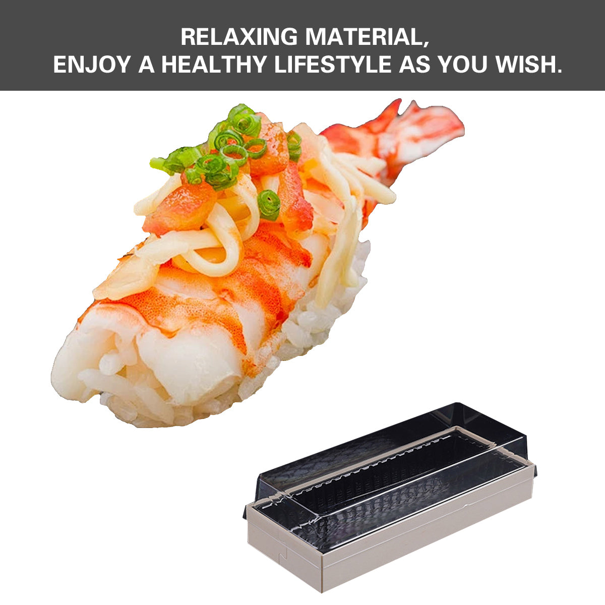 Disposable Sushi Bento Lunch Boxes Takeaway Containers Food Grade 20PCS