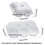 100PCS Disposable Food Containers 4 or 6 Grid Takeaway Meal Boxes