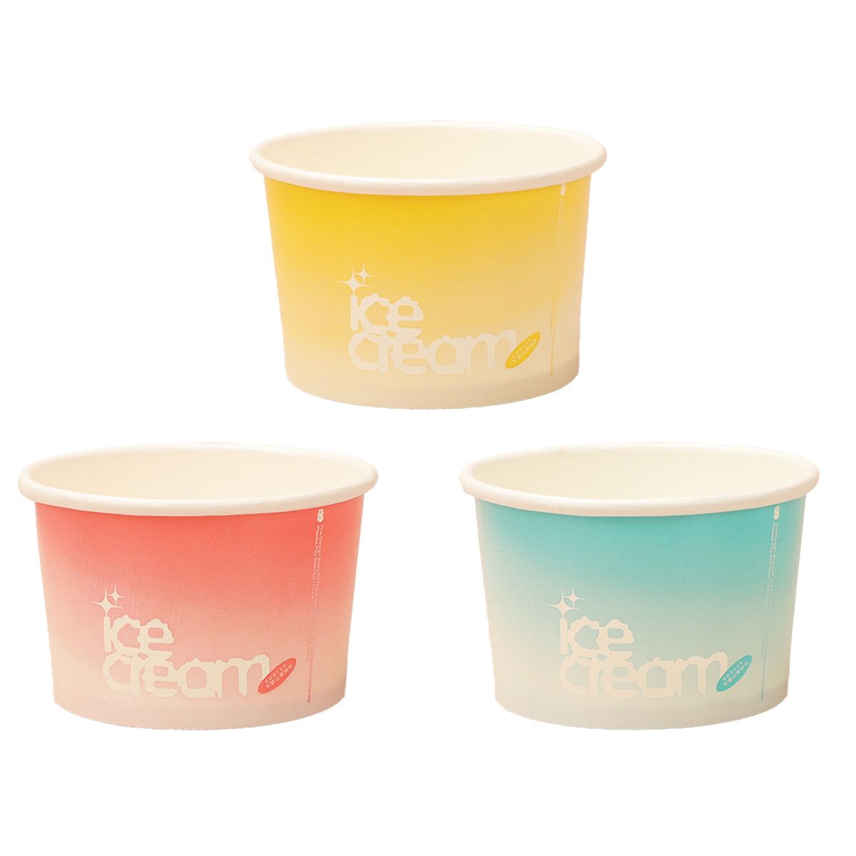 100PCS 4oz Ice Cream Paper Cups Food-Grade Waterproof Takeaway