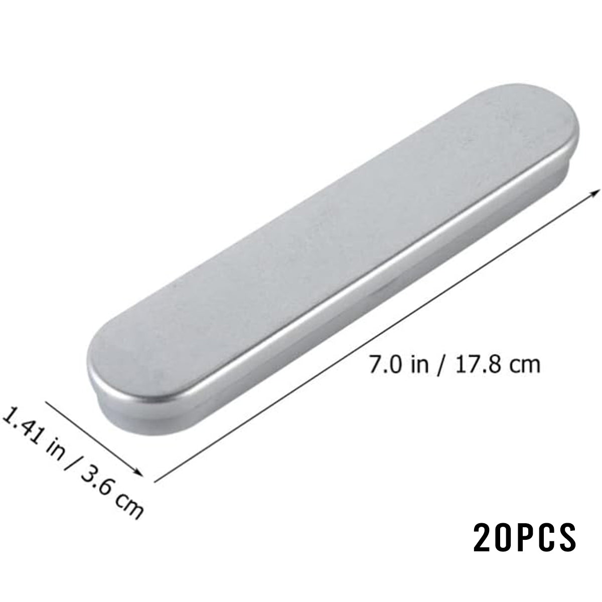 20pcs Metal Pencil Box Tin Storage Case Organizer
