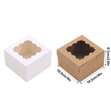 50PCS Cake Packaging Boxes with Transparent Window Durable