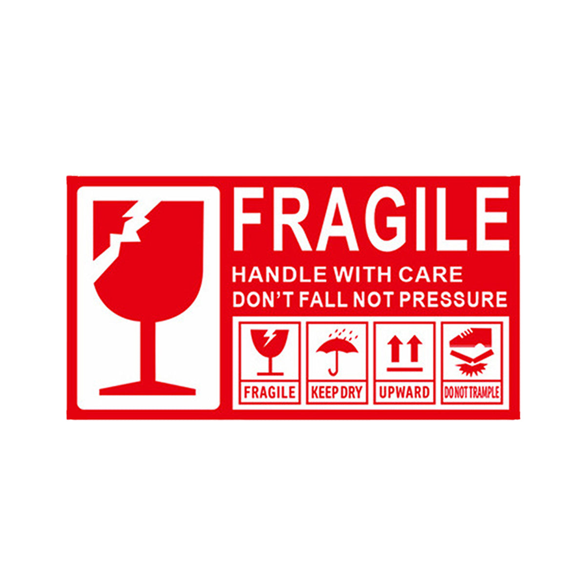 Fragile Warning Self-Adhesive Shipping Stickers Handle With Care Labels