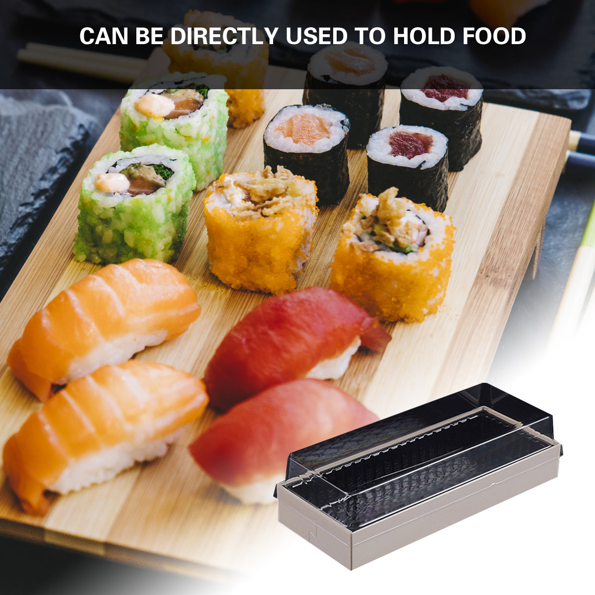 Disposable Sushi Bento Lunch Boxes Takeaway Containers Food Grade 20PCS