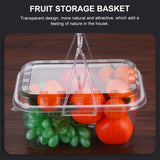 20pcs Transparent Plastic Fruit Boxes Handbasket Style