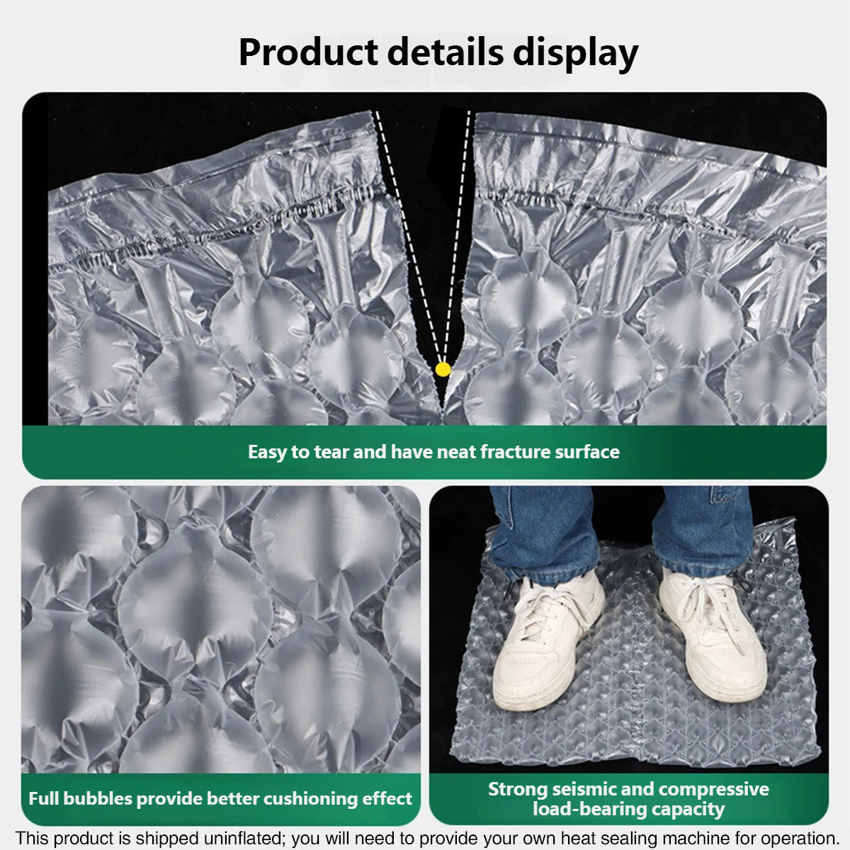 Clear Bubble Wrap Roll Shock Absorbent Packaging for Shipping