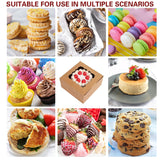 50PCS Cake Packaging Boxes with Transparent Window Durable