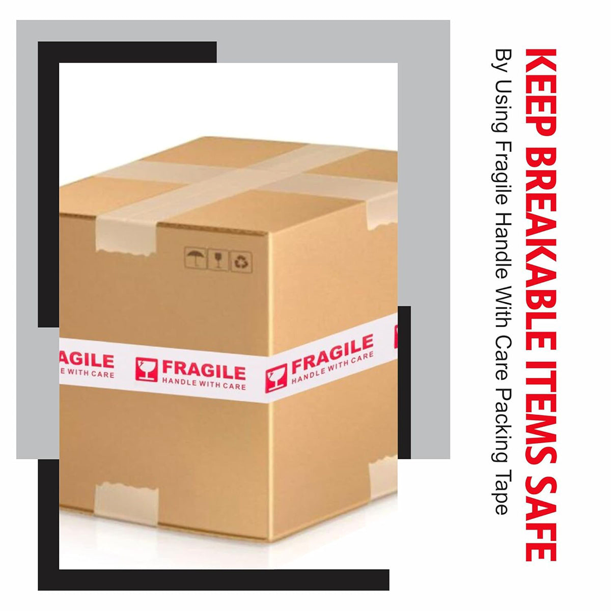Fragile Warning Tape Handle With Care for Packing Boxes
