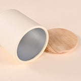 10PCS Kraft Paper Tube Canisters with Wooden Lids Tea Coffee Packaging