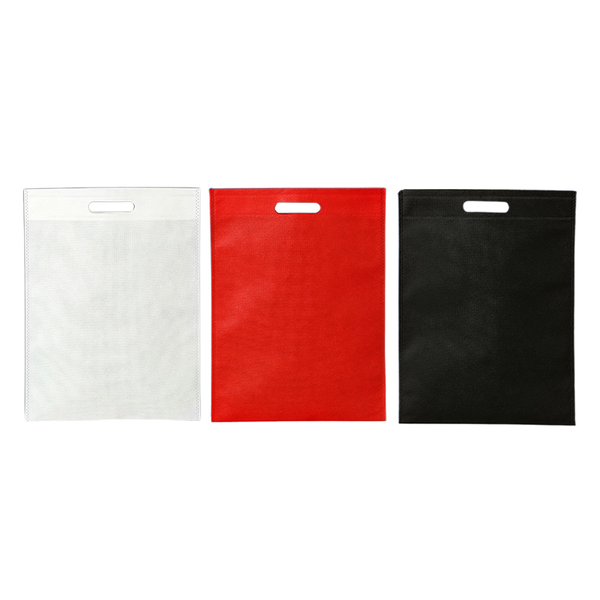 100pcs Portable Non-Woven Flat Pocket Shopping Bags