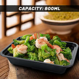 30PCS Food-Grade Takeout Packaging Boxes with Clear Lids for Meal Prep