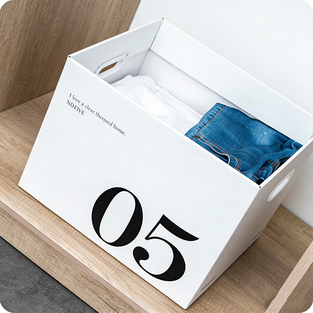 Large Capacity Paper Storage Boxes Portable Minimalist 2PCS