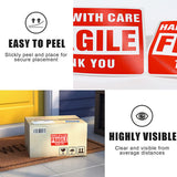 Fragile Warning Stickers Roll 3x5in Shipping Labels 500PCS