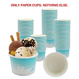 100PCS 4oz Ice Cream Paper Cups Food-Grade Waterproof Takeaway