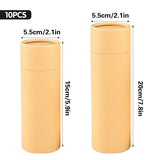 10PCS Kraft Paper Tube Packaging Containers for Storage and Mailing