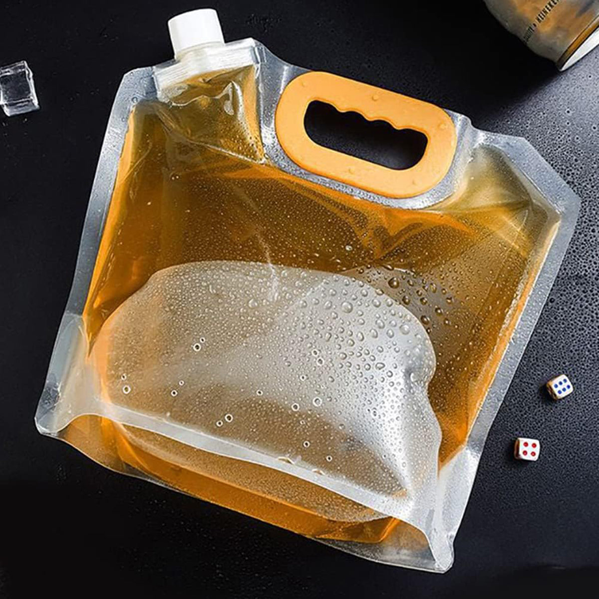 20PCS Large Capacity Portable Transparent Beverage Bags Outdoor Use