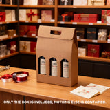 5PCS 3 Bottle Kraft Paper Wine Gift Boxes with Handle Packaging