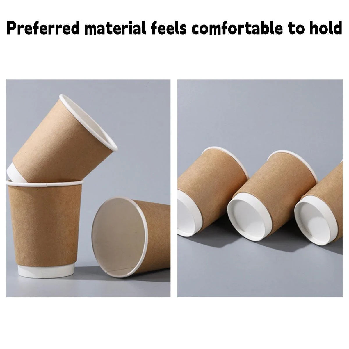 Disposable Coffee Paper Cups Hot Drink Cups 50PCS – Discount Packaging ...