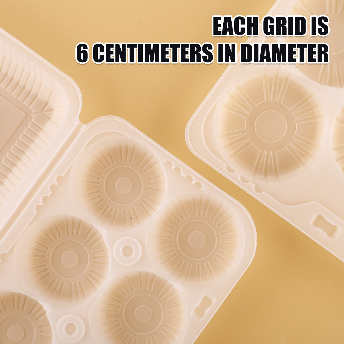100PCS Disposable Food Containers 4 or 6 Grid Takeaway Meal Boxes