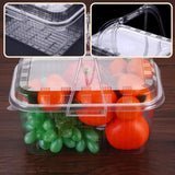 20pcs Transparent Plastic Fruit Boxes Handbasket Style