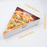 100 Pcs Triangle Pizza Box Food Grade Material Oil Proof Takeaway