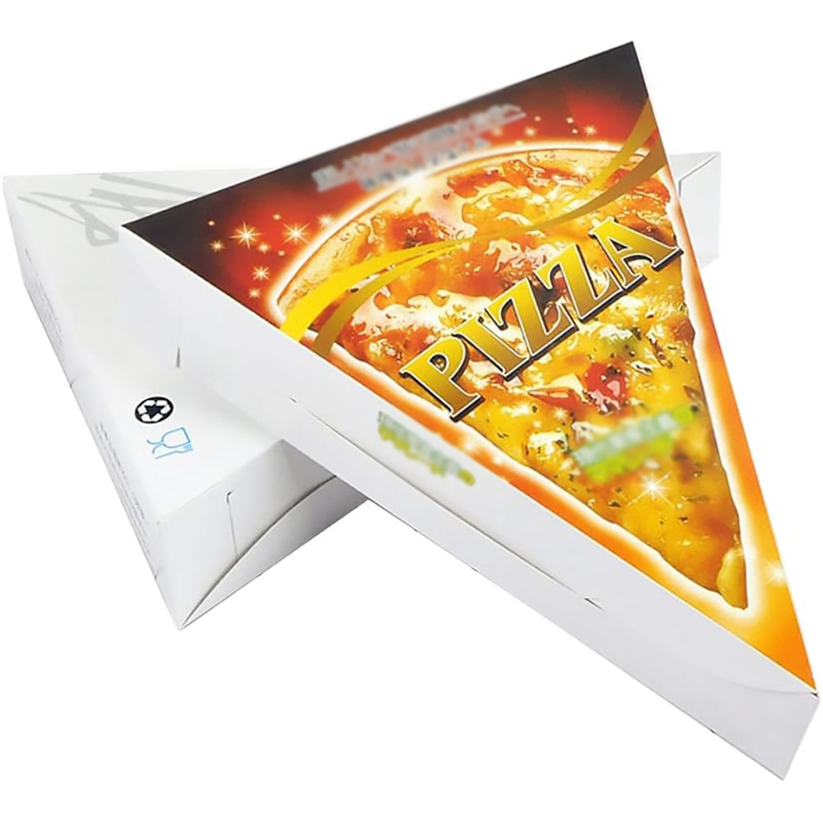 100 Pcs Triangle Pizza Box Food Grade Material Oil Proof Takeaway
