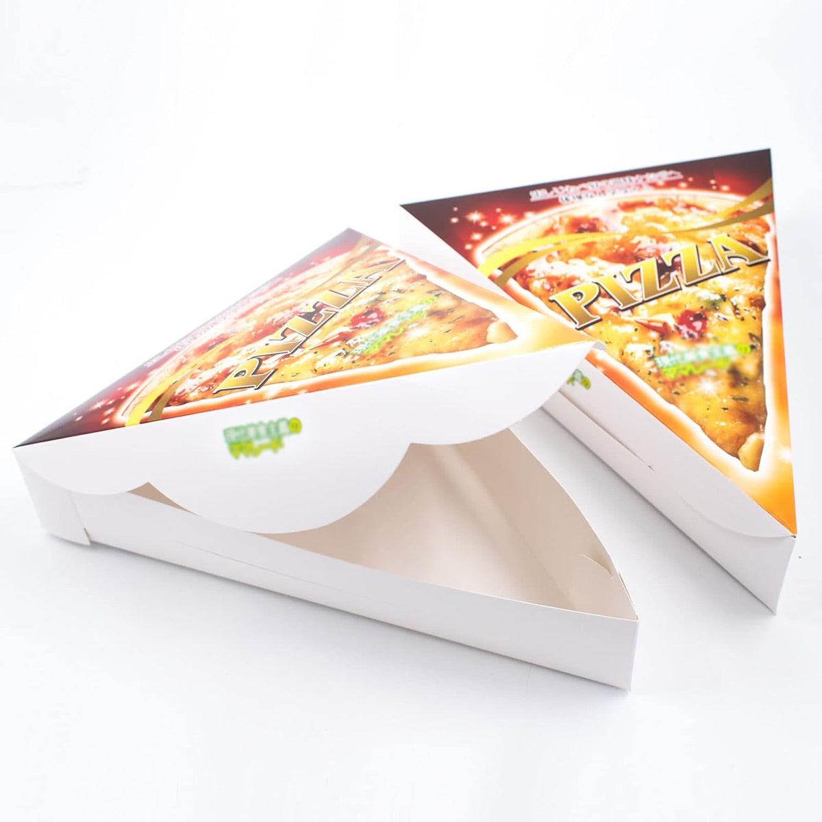 100 Pcs Triangle Pizza Box Food Grade Material Oil Proof Takeaway