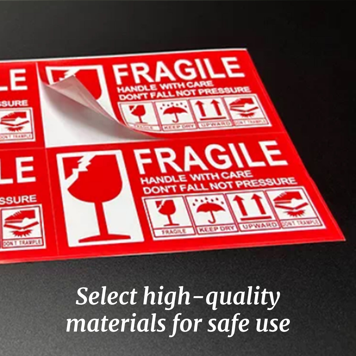 Fragile Warning Self-Adhesive Shipping Stickers Handle With Care Labels