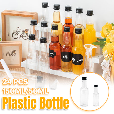 Reusable Small Plastic Wine Bottle 24PCS