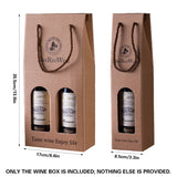 Handheld Wine Gift Box Single or Double Bottles Corrugated Cardboard Durable
