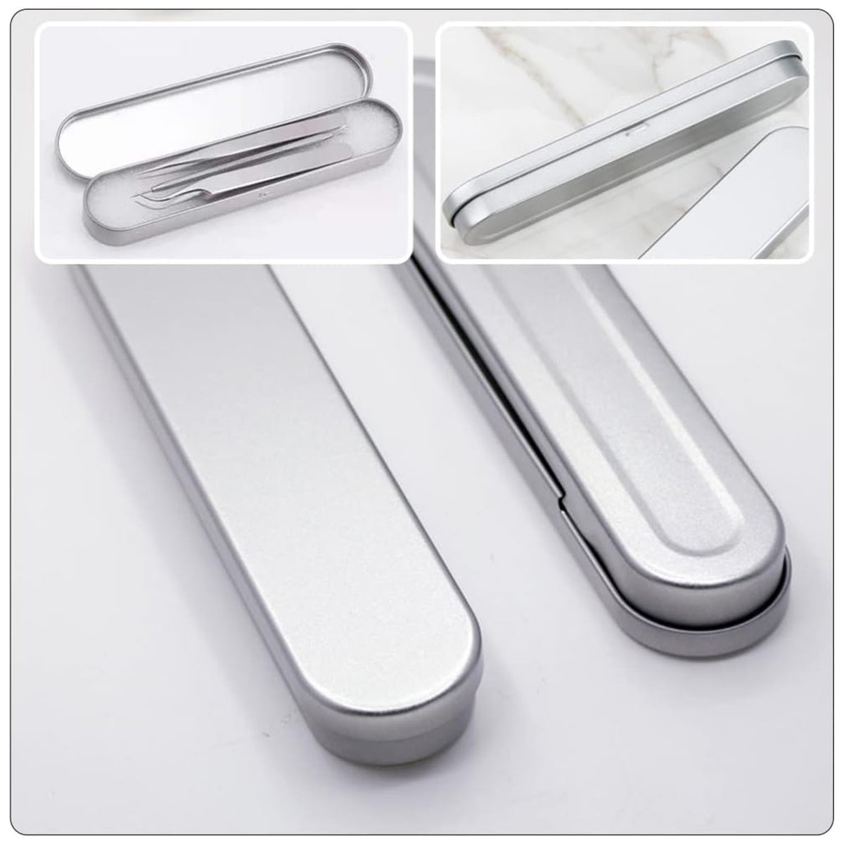 20pcs Metal Pencil Box Tin Storage Case Organizer