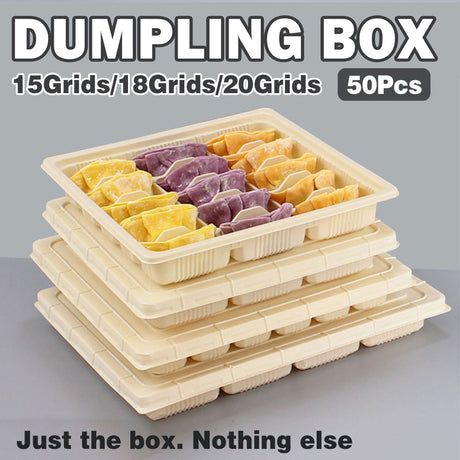 Disposable Dumpling Boxes Takeaway Containers 50PCS