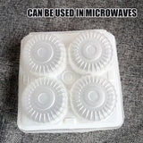 100PCS Disposable Food Containers 4 or 6 Grid Takeaway Meal Boxes