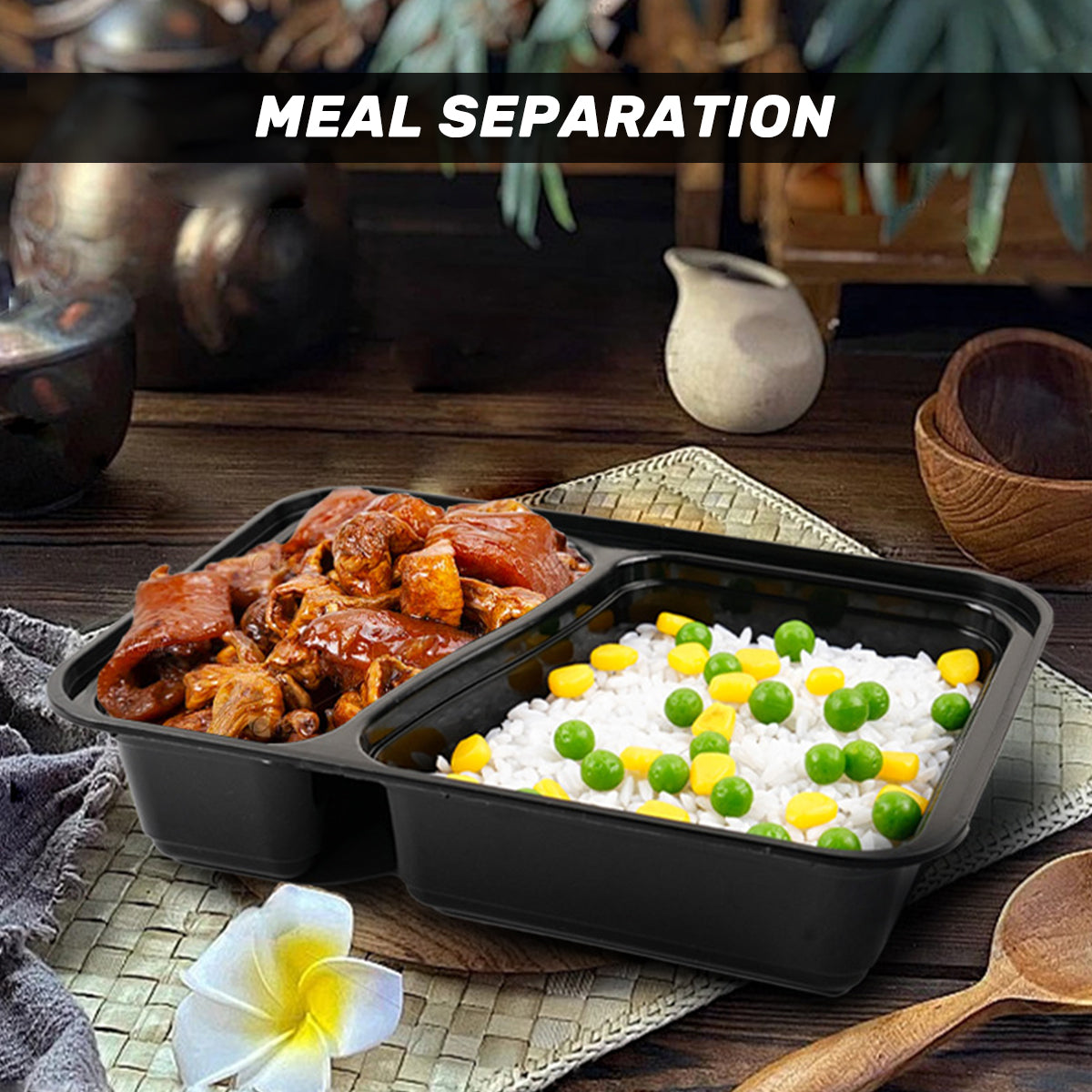 30PCS Food-Grade Takeout Packaging Boxes with Clear Lids for Meal Prep