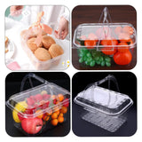 20pcs Transparent Plastic Fruit Boxes Handbasket Style