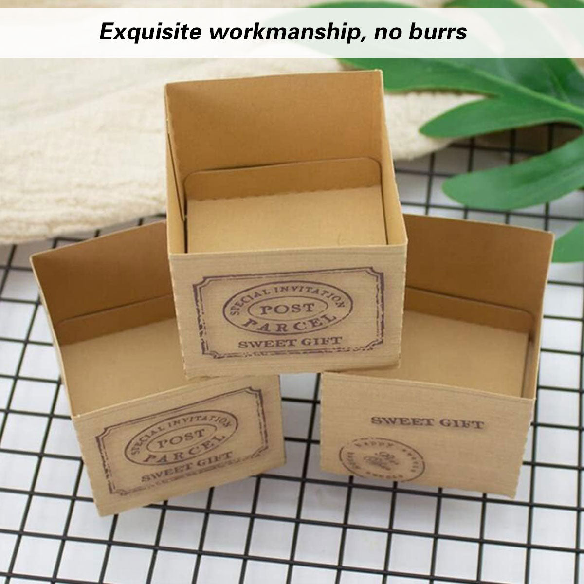 100pcs Kraft Paper Cupcake Boxes Holders for Party Dessert