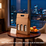 5PCS 3 Bottle Kraft Paper Wine Gift Boxes with Handle Packaging