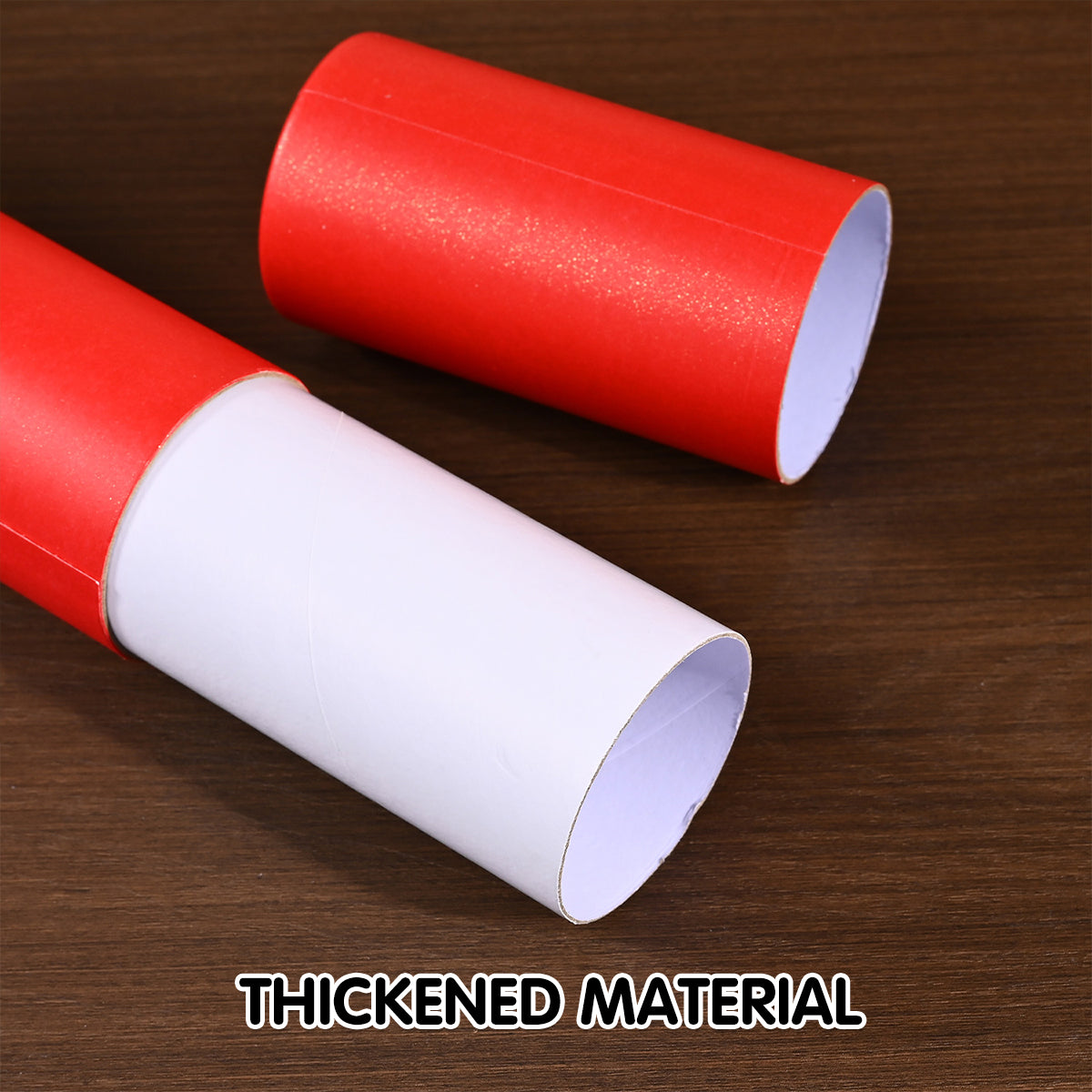 10PCS Red Cardboard Gift Wrap Paper Tubes 5.3x36.5cm