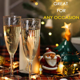 8pcs 180ml Tall Plastic Champagne Glasses for Events