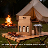5PCS 3 Bottle Kraft Paper Wine Gift Boxes with Handle Packaging
