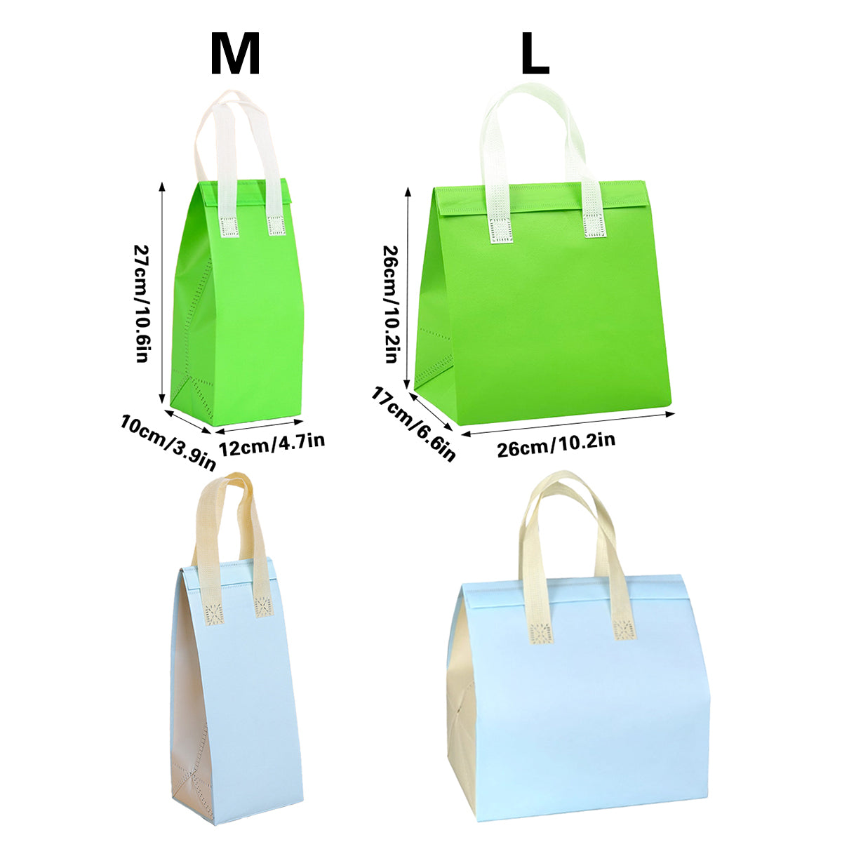 50PCS Coffee Takeaway Packaging Bags with Handle Self-Adhesive Durable