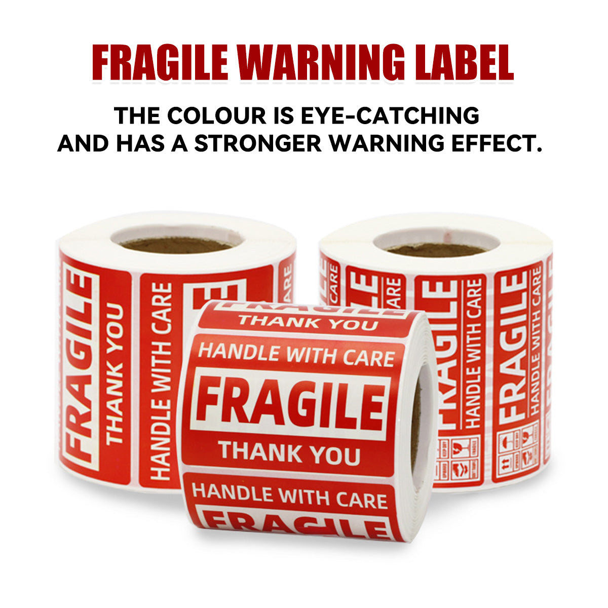 Fragile Warning Stickers Roll 3x5in Shipping Labels 500PCS