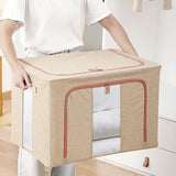Linen Large Capacity Foldable Storage Box Organizer 3 Colors 1 PCS