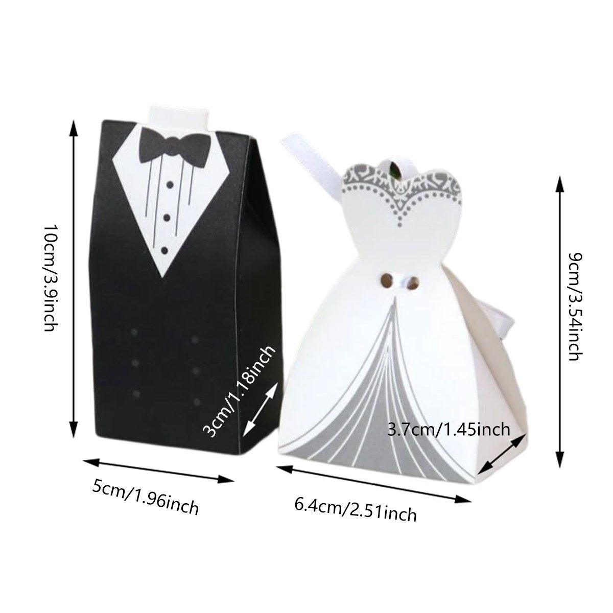 100PCS Evening Gown Themed Candy Box Cardboard