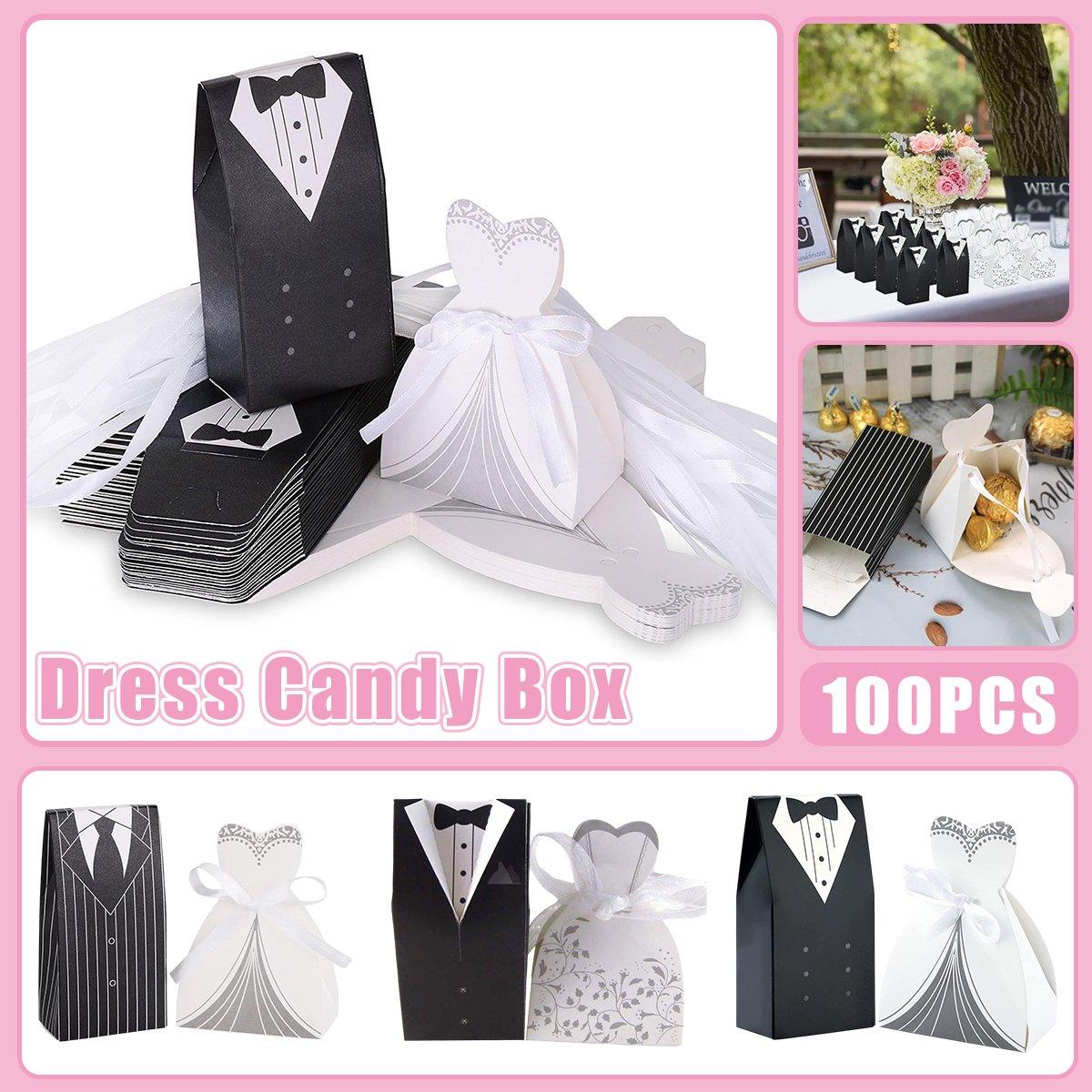 100PCS Evening Gown Themed Candy Box Cardboard